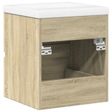 2 Piece Bathroom Furniture Set Sonoma Oak Engineered Wood 3325032