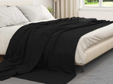 Throw Blankets 6 pcs Black 240 x 220 cm Fleece 42017067