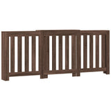 Radiator Cover Brown Oak 205x21.5x83.5 cm Engineered Wood 852768
