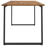 Garden Table Acacia Wood Brown, Powder-Coated Black 319511