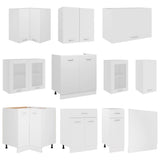 11 Piece Kitchen Cabinet Set Lyon" White Engineered Wood 3067663