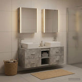 Bathroom Furniture Set 5 pcs Concrete Grey 3406770