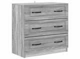 Drawer Cabinet Grey Sonoma 66 x 34.5 x 87 cm Engineered Wood 895761