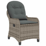 Recliner Chair with Cushion Grey 56 x 66 x 95 cm Poly Rattan 42003419
