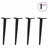Coffee Table Legs Conical Shape 4 pcs Black 42-43 cm Steel 4012512