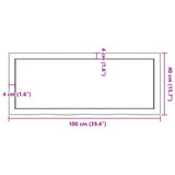 Wall Shelf Light Brown 100x40x cm Treated Solid Wood Oak 363684