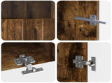 5 Piece LED TV Cabinet Smoked Oak Engineered Wood 3416521