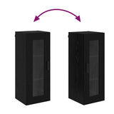 Wall Mounted Cabinet Black Oak 34.5 x 34 x 90 cm 882621