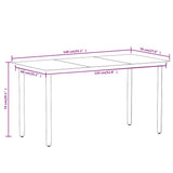 7 Piece Garden Dining Set Black 3099152