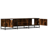 TV Cabinet Smoked Oak 160x35x41 cm Engineered Wood and Metal 848846