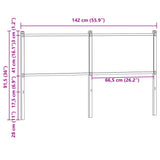 Replace Headboard Brown Oak 135 cm Engineered Wood and Steel 4007797