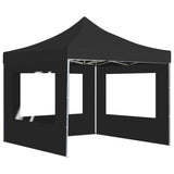 Professional Folding Party Tent with Walls Aluminium 2x2 m Anthracite 48932