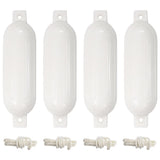 Boat Fenders 4 pcs White 14x50 cm PVC 92385