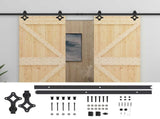 Sliding Door 2 pcs 80 x 210 cm Solid Pine Wood 3444872