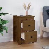 Bedside Cabinet Honey Brown 40x35x61.5 cm Solid Wood Pine 820952