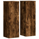 Plant Stands 2 pcs Smoked Oak 33x33x100 cm Engineered Wood 3307886