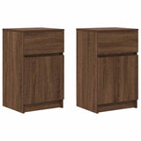 ZNTS Bedside Cabinets 2 pcs Brown Oak 39x35x65 cm Engineered Wood 861332