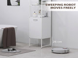 Tall Bathroom Cabinet with Open Shelves and Adjustable Shelf - White T3398P378055