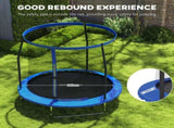 8ft Trampoline with Safety Enclosure Net, Steel Frame Outdoor Trampoline, with Edge, Safety Cover T3398P349143