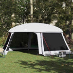 ZNTS Pool Tent with Removable Fly & Mesh Walls Grey 670x590 cm 4100633