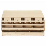 ZNTS Chicken Laying Nest 4 Compartments 106x40x59 cm Solid Pine Wood 170657