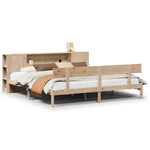 ZNTS Bookcase Bed without Mattress 180x200 cm Super King Solid Wood Pine 3321780
