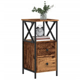 Bedside Cabinets 2 pcs Old Wood 34x35.5x70 cm Engineered Wood 857251