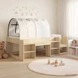 Bed Frame with Tunnel with Shelf 3 pcs Sonoma Oak and White 3423641