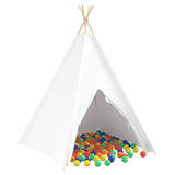 Teepee Tent White 120 x 120 x 150 cm Fabric and Plastic 3385870