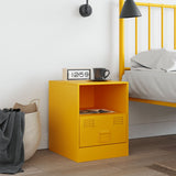 ZNTS Bedside Cabinet Mustard Yellow 34.5x39x44 cm Steel 841757