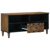 TV Cabinet with Shelf Brown 100 x 33.5 x 46 cm Solid Mango Wood 4018348