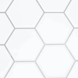 Hexagon Tile 20 pcs White Grey 30 x 30 cm Polyurethane and PET 42046223
