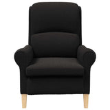 Armchair Black 76 x 94 x 102 cm Sharpa Fabric 42009855