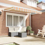 Retractable Awning Manual Multicolour Stripe 350x200 cm Fabric 3329697