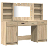 Dressing Table Set with Drawer 3 pcs Sonoma Oak Engineered Wood 3334283