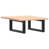 Basin Shelf Wall Mounted Steel and Solid Wood Oak 3302533