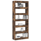 Book Cabinet Smoked Oak 80 x 30 x 198 cm Engineered Wood 3333920