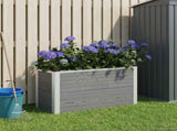 Garden Raised Bed Grey 75 x 30 x 22 cm WPC and Aluminium 42039083