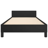 Bed Frame without Mattress Black Twin XL Faux Leather 347527