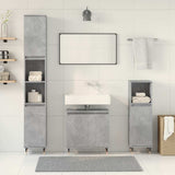 3 Piece Bathroom Furniture Set Concrete Grey Engineered Wood 3324952