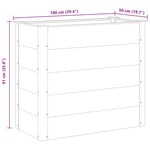 Garden Raised Bed WPC 100x50x91 cm Grey 43604