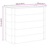 Garden Raised Bed WPC 100x50x91 cm Grey 43604