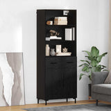 Highboard Black Oak 69.5 x 34 x 180 cm Engineered Wood 3416185