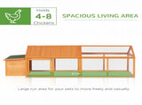 Wooden Chicken Coop with Nesting Box, Openable Roof, for 4-8 Chickens, Nature Wood T3398P552566
