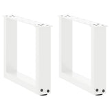 Coffee Table Legs U-Shaped 2 pcs White 40x cm Steel 4013133