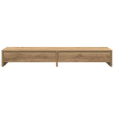 Monitor Stand with Drawers Artisian Oak 100x27x15 cm Engineered Wood 854678
