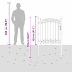 Fence Gate with Lock Grey 150 x 100 cm Powder-coated steel 42008974