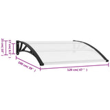 141758 Door Canopy 120x100 cm PC