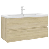 Sink Cabinet with Built-in Basin Sonoma Oak Engineered Wood 3071651