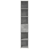 Highboard Concrete Grey 30x42.5x185 cm Engineered Wood 846239